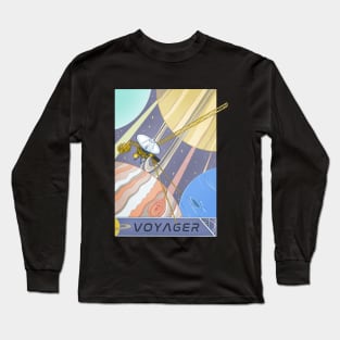 Voyagers Spacecraft Illustration Long Sleeve T-Shirt